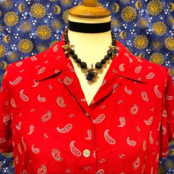 Authentic Original Vintage Style Tops - 🌈 Amazing Vintage mini Paisley top